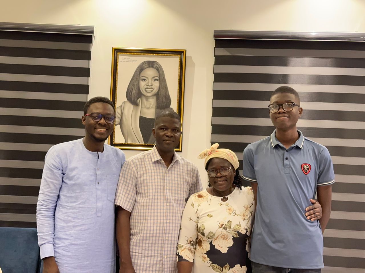 Mrs Ogunkunle with family